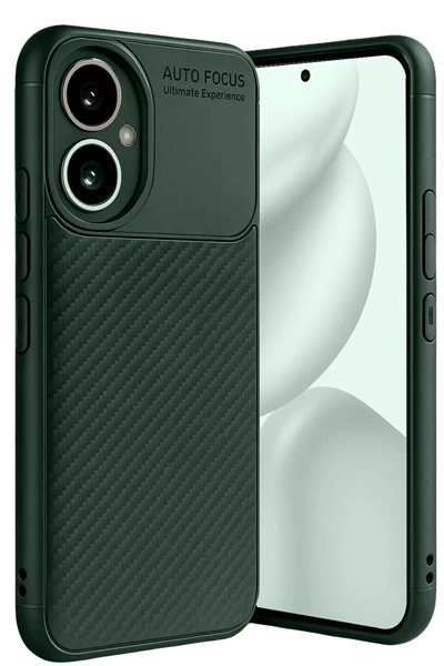 Honor 400 Kılıf Auto Focus Karbon Kapak - Koyu Yeşil