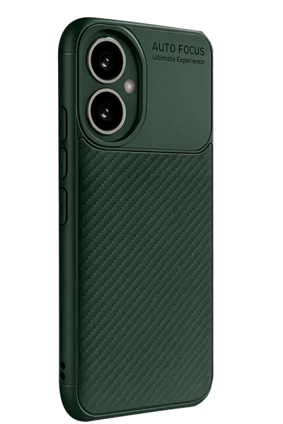 Honor 400 Kılıf Auto Focus Karbon Kapak - Koyu Yeşil