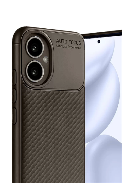 Honor 400 Kılıf Auto Focus Karbon Kapak - Kahverengi