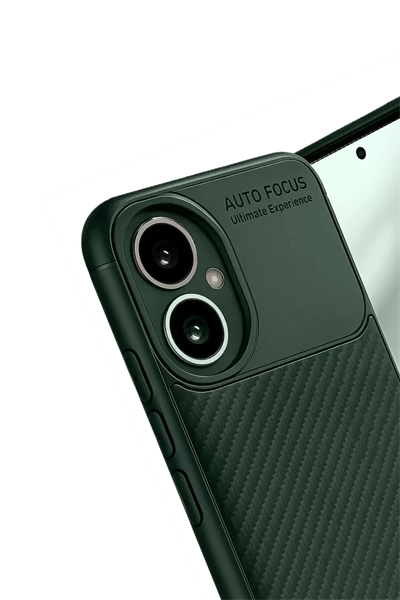 Honor 400 Kılıf Auto Focus Karbon Kapak - Koyu Yeşil