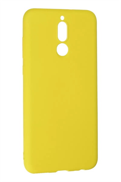 Huawei Mate 10 Lite Kılıf Nano içi Kadife Silikon - Sarı