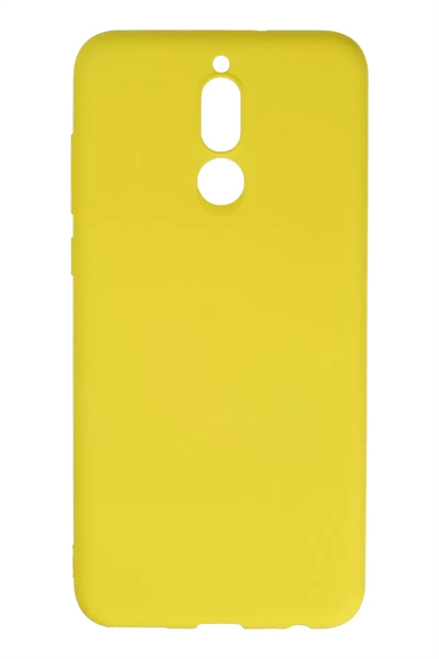 Huawei Mate 10 Lite Kılıf Nano içi Kadife Silikon - Sarı