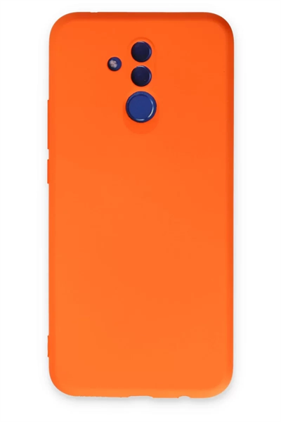 Huawei Mate 20 Lite Kılıf Nano içi Kadife Silikon - Turuncu