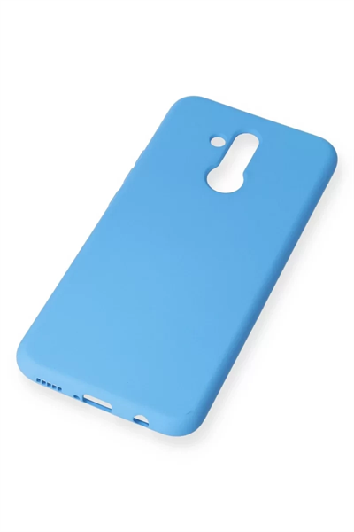 Huawei Mate 20 Lite Kılıf Nano içi Kadife Silikon - Mavi
