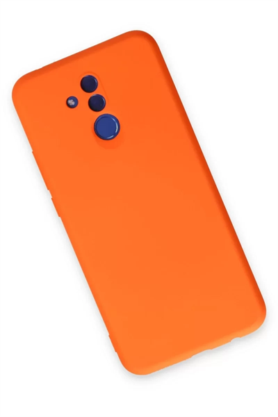 Huawei Mate 20 Lite Kılıf Nano içi Kadife Silikon - Turuncu