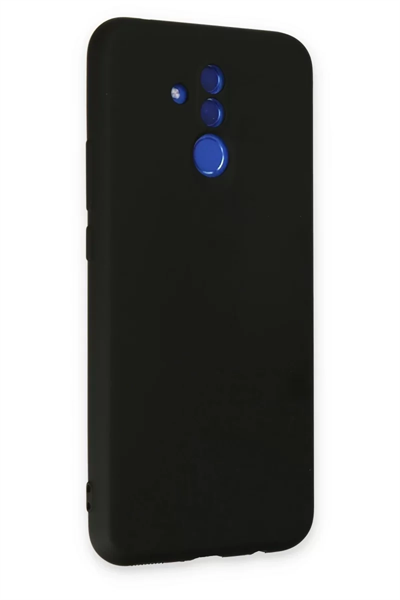 Huawei Mate 20 Lite Kılıf Nano içi Kadife Silikon - Siyah