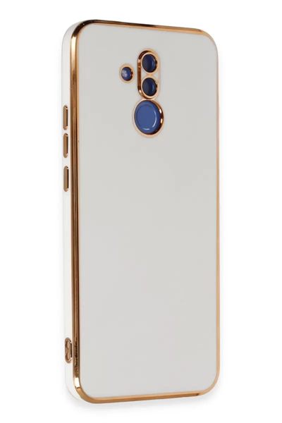 Huawei Mate 20 Lite Kılıf Volet Silikon - Beyaz