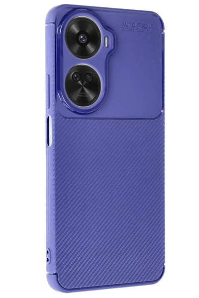 Huawei Nova 12 SE Kılıf Auto Focus Karbon Kapak - Lacivert