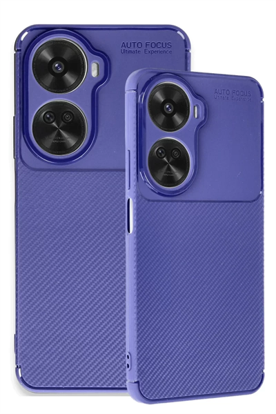 Huawei Nova 12 SE Kılıf Auto Focus Karbon Kapak - Lacivert