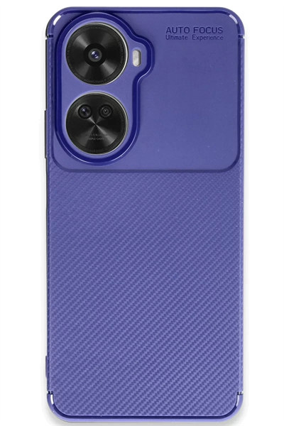 Huawei Nova 12 SE Kılıf Auto Focus Karbon Kapak - Lacivert