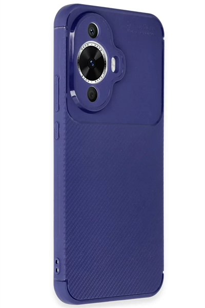 Huawei Nova 12S Kılıf Auto Focus Karbon Kapak - Lacivert