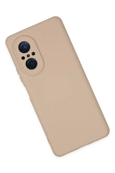 Huawei Nova 9 SE Kılıf Nano içi Kadife Silikon - Pudra