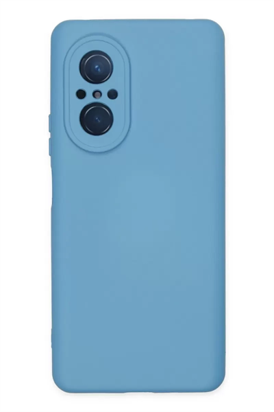 Huawei Nova 9 SE Kılıf Nano içi Kadife Silikon - Mavi