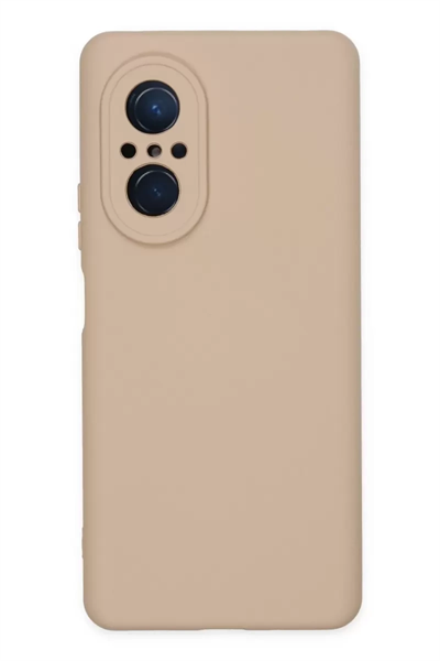 Huawei Nova 9 SE Kılıf Nano içi Kadife Silikon - Pudra