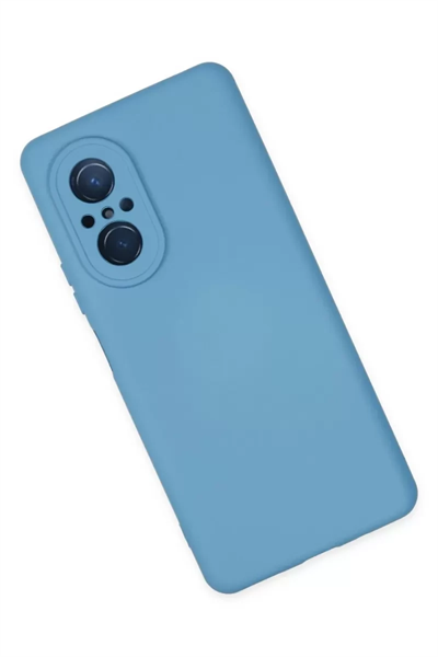 Huawei Nova 9 SE Kılıf Nano içi Kadife Silikon - Mavi