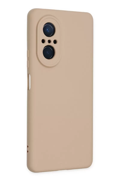Huawei Nova 9 SE Kılıf Nano içi Kadife Silikon - Pudra