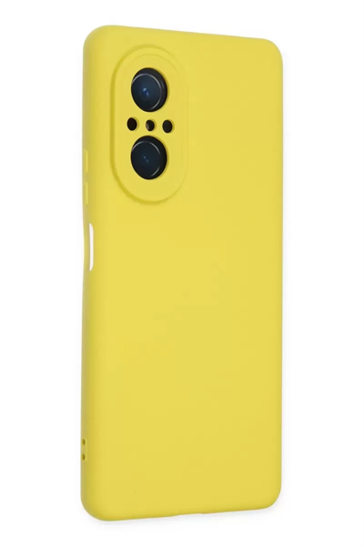 Huawei Nova 9 SE Kılıf Nano içi Kadife Silikon - Sarı