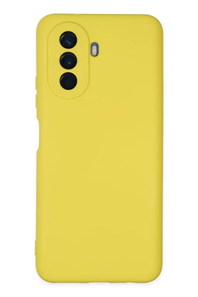Huawei Nova Y70 Kılıf Nano içi Kadife Silikon - Sarı