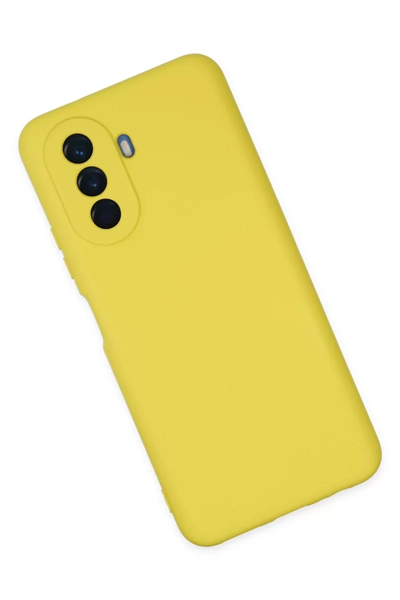 Huawei Nova Y70 Kılıf Nano içi Kadife Silikon - Sarı