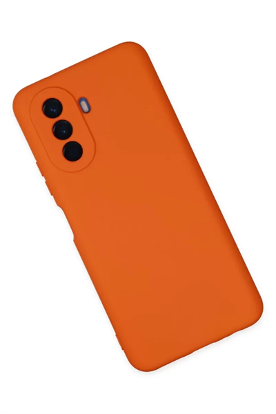 Huawei Nova Y70 Kılıf Nano içi Kadife Silikon - Turuncu