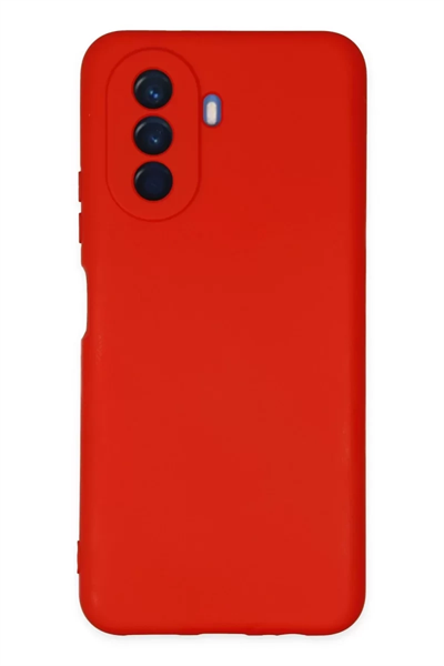 Huawei Nova Y70 Kılıf Nano içi Kadife Silikon - Kırmızı