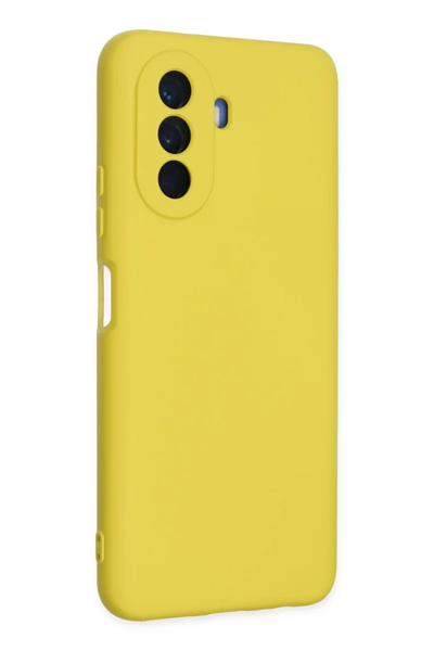 Huawei Nova Y70 Kılıf Nano içi Kadife Silikon - Sarı