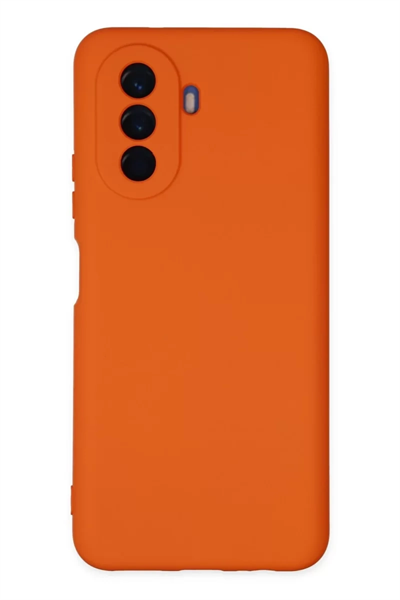 Huawei Nova Y70 Kılıf Nano içi Kadife Silikon - Turuncu