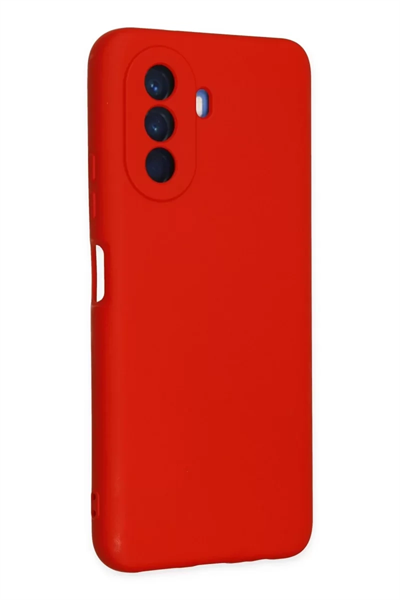 Huawei Nova Y70 Kılıf Nano içi Kadife Silikon - Kırmızı