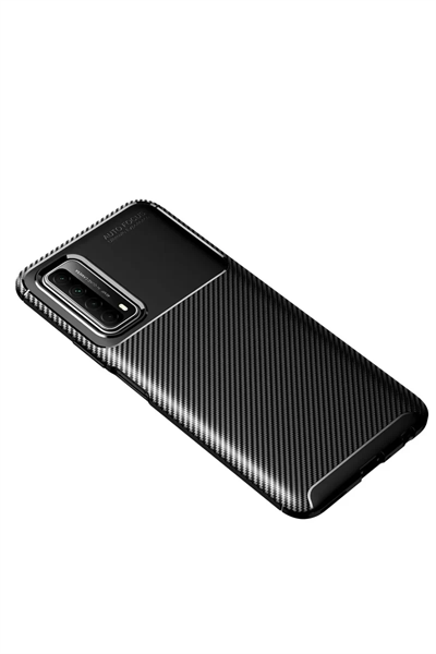 Huawei P Smart 2021 Kılıf Auto Focus Karbon Kapak - Siyah