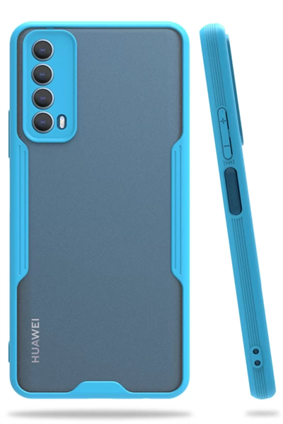 Huawei P Smart 2021 Kılıf Platin Silikon - Mavi