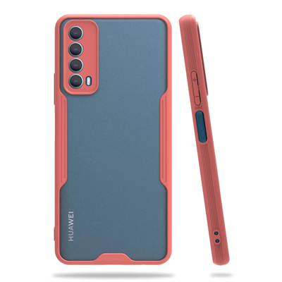 Huawei P Smart 2021 Kılıf Platin Silikon - Pembe
