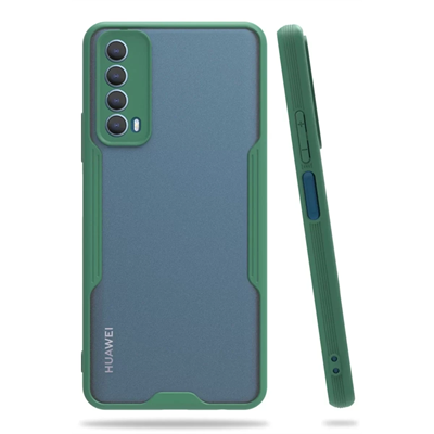 Huawei P Smart 2021 Kılıf Platin Silikon - Yeşil