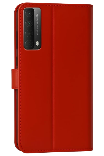 Huawei P Smart 2021 Kılıf Trend S Plus Kapaklı Kılıf - Kırmızı
