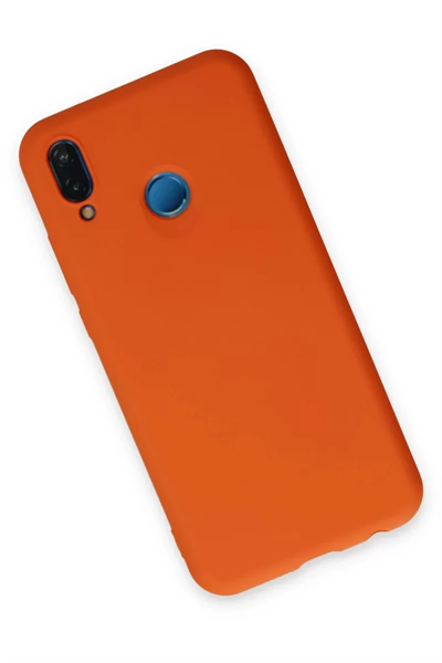 Huawei P20 Lite Kılıf Nano içi Kadife Silikon - Turuncu