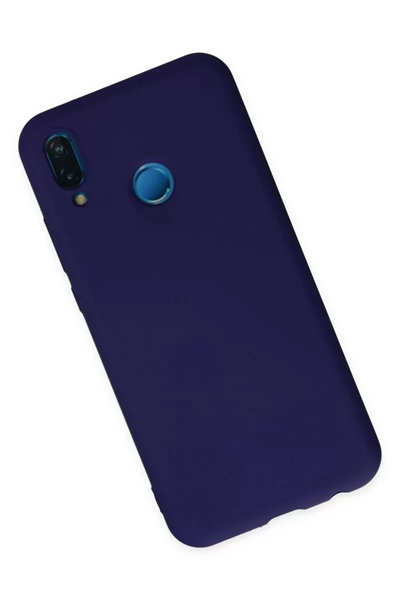 Huawei P20 Lite Kılıf Nano içi Kadife Silikon - Mor