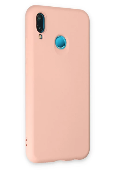 Huawei P20 Lite Kılıf Nano içi Kadife Silikon - Pudra