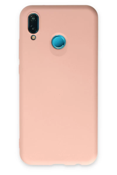 Huawei P20 Lite Kılıf Nano içi Kadife Silikon - Pudra