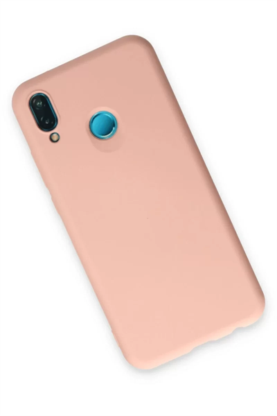 Huawei P20 Lite Kılıf Nano içi Kadife Silikon - Pudra