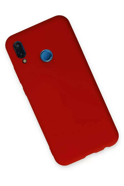 Huawei P20 Lite Kılıf Nano içi Kadife Silikon - Kırmızı