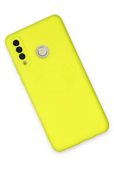 Huawei P30 Lite Kılıf Nano içi Kadife Silikon - Sarı