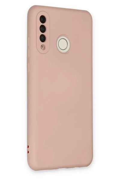 Huawei P30 Lite Kılıf Nano içi Kadife Silikon - Pudra
