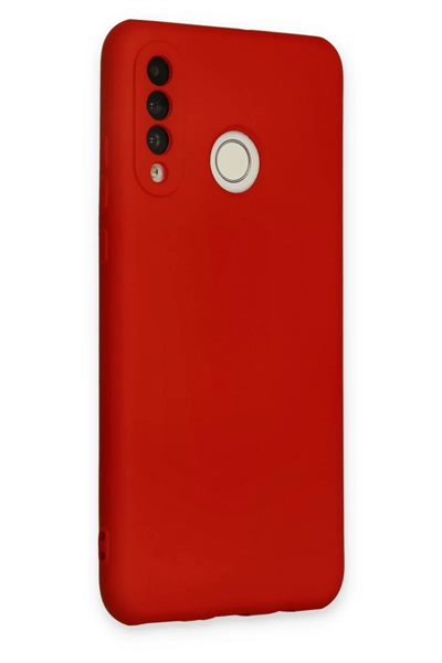 Huawei P30 Lite Kılıf Nano içi Kadife Silikon - Kırmızı