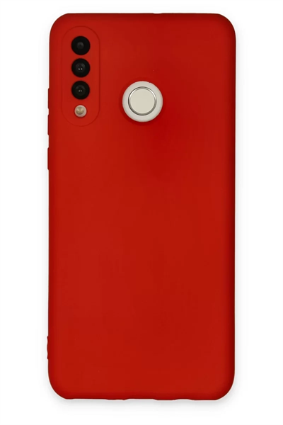Huawei P30 Lite Kılıf Nano içi Kadife Silikon - Kırmızı