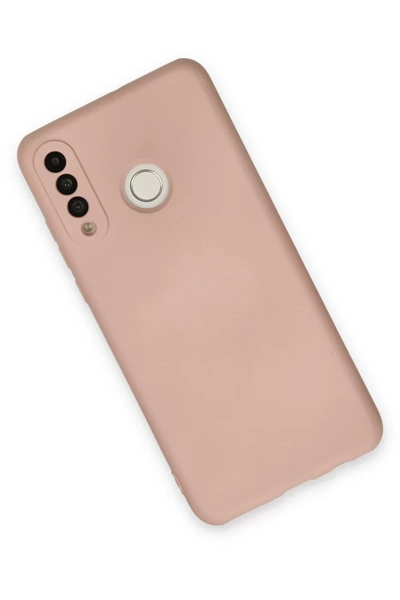 Huawei P30 Lite Kılıf Nano içi Kadife Silikon - Pudra