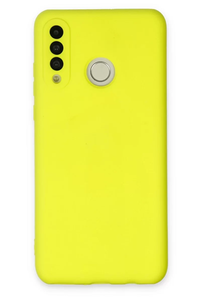 Huawei P30 Lite Kılıf Nano içi Kadife Silikon - Sarı