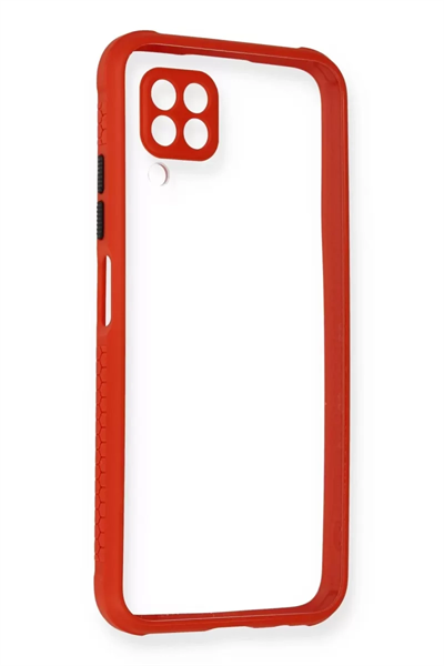 Huawei P40 Lite Kılıf Miami Şeffaf Silikon - Kırmızı