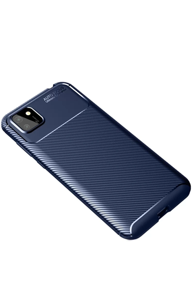 Huawei Y5P Kılıf Auto Focus Karbon Kapak - Lacivert
