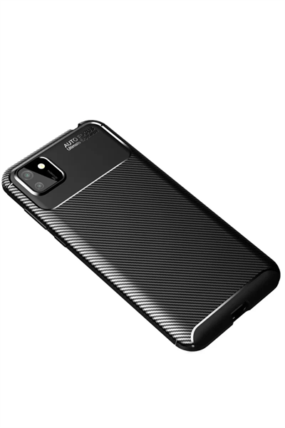 Huawei Y5P Kılıf Auto Focus Karbon Kapak - Siyah