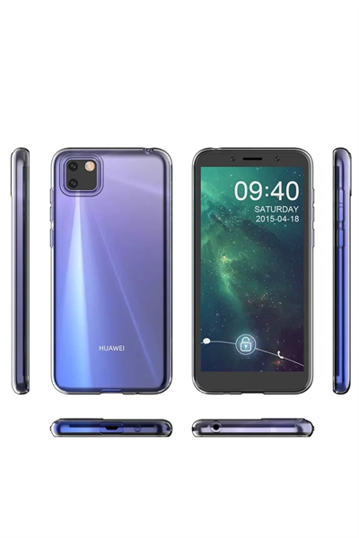 Huawei Y5P Kılıf Lüx Şeffaf Silikon - Şeffaf