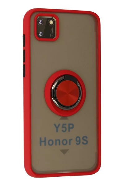Huawei Y5P Kılıf Montreal Yüzüklü Silikon Kapak - Kırmızı